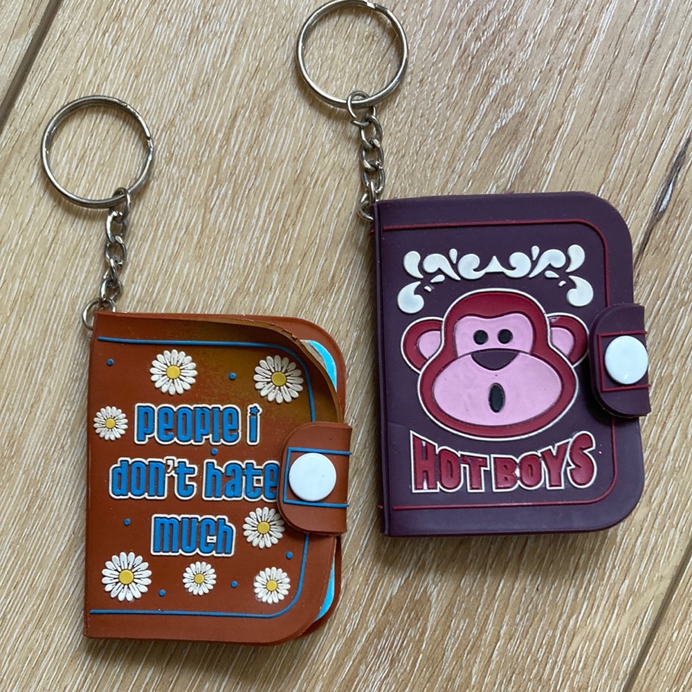 Vintage Key Ring Address Book Lot Of 2KEY-CHAIN Hot Boys People I Don’t …